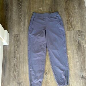 Athleta Gray Jogger Pants with Zipper Detail
